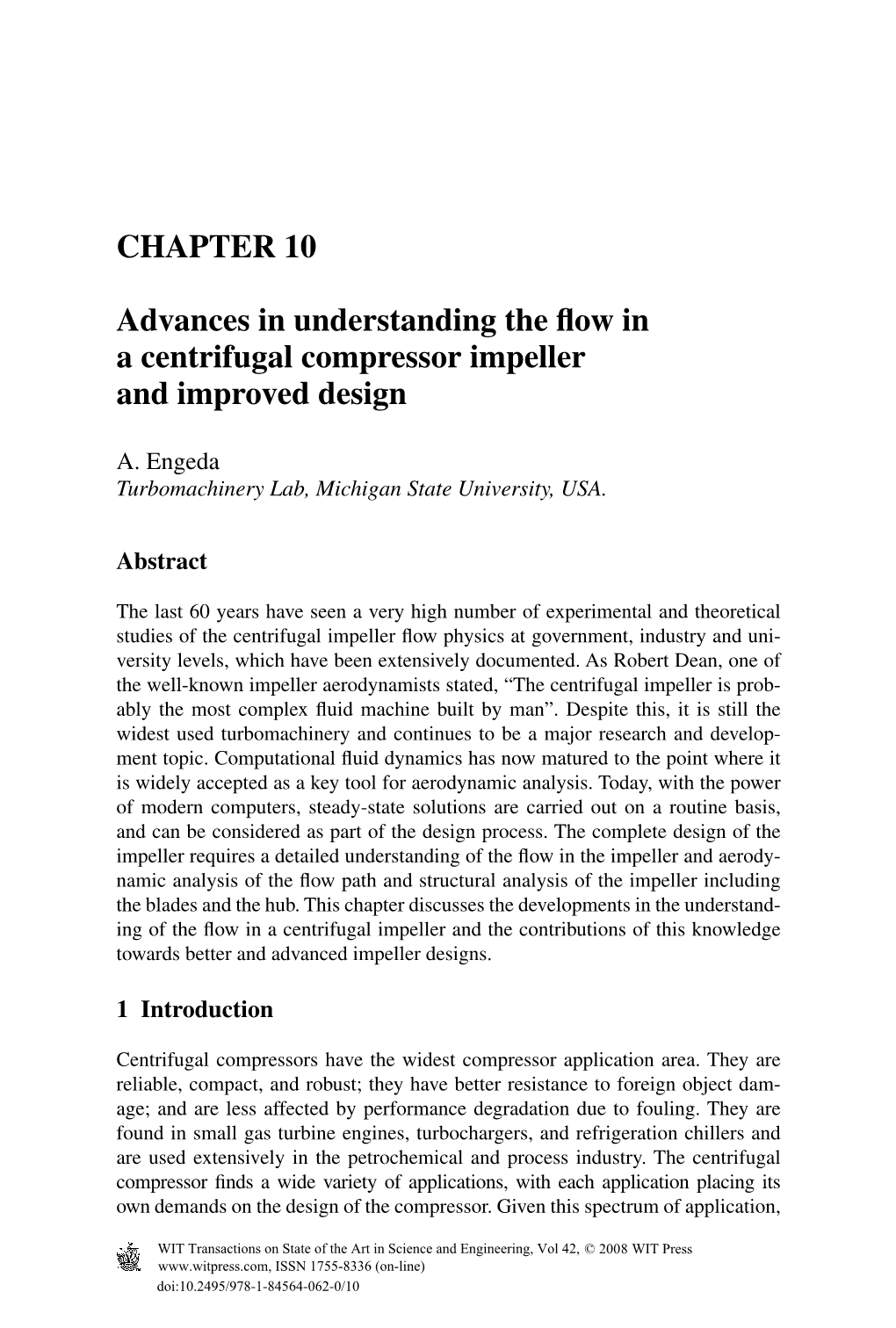 CHAPTER 10 Advances in Understanding the Flow in A