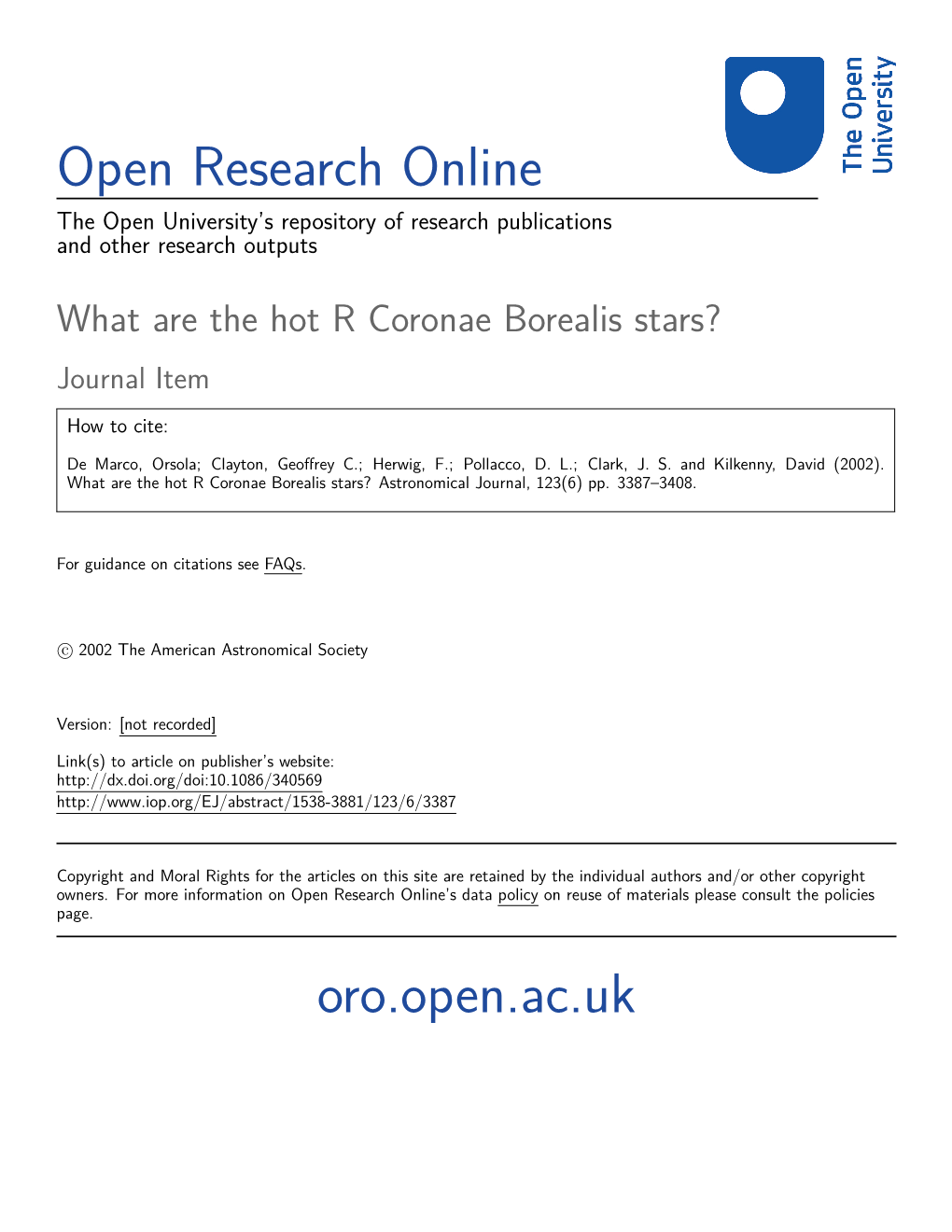 Open Research Online Oro.Open.Ac.Uk