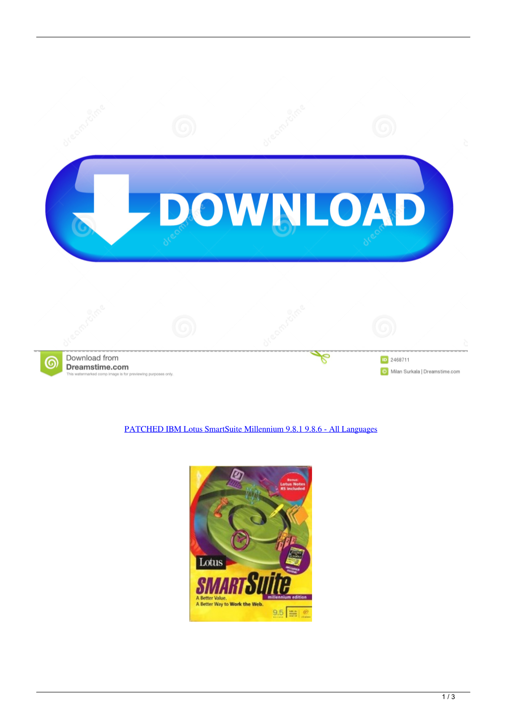 PATCHED IBM Lotus Smartsuite Millennium 981 986 All Languages