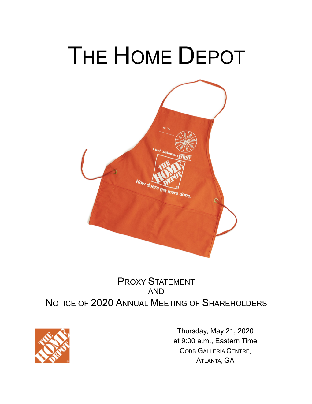 HD Directors@Homedepot.Com Or by Writing to the Directors at the Following Address