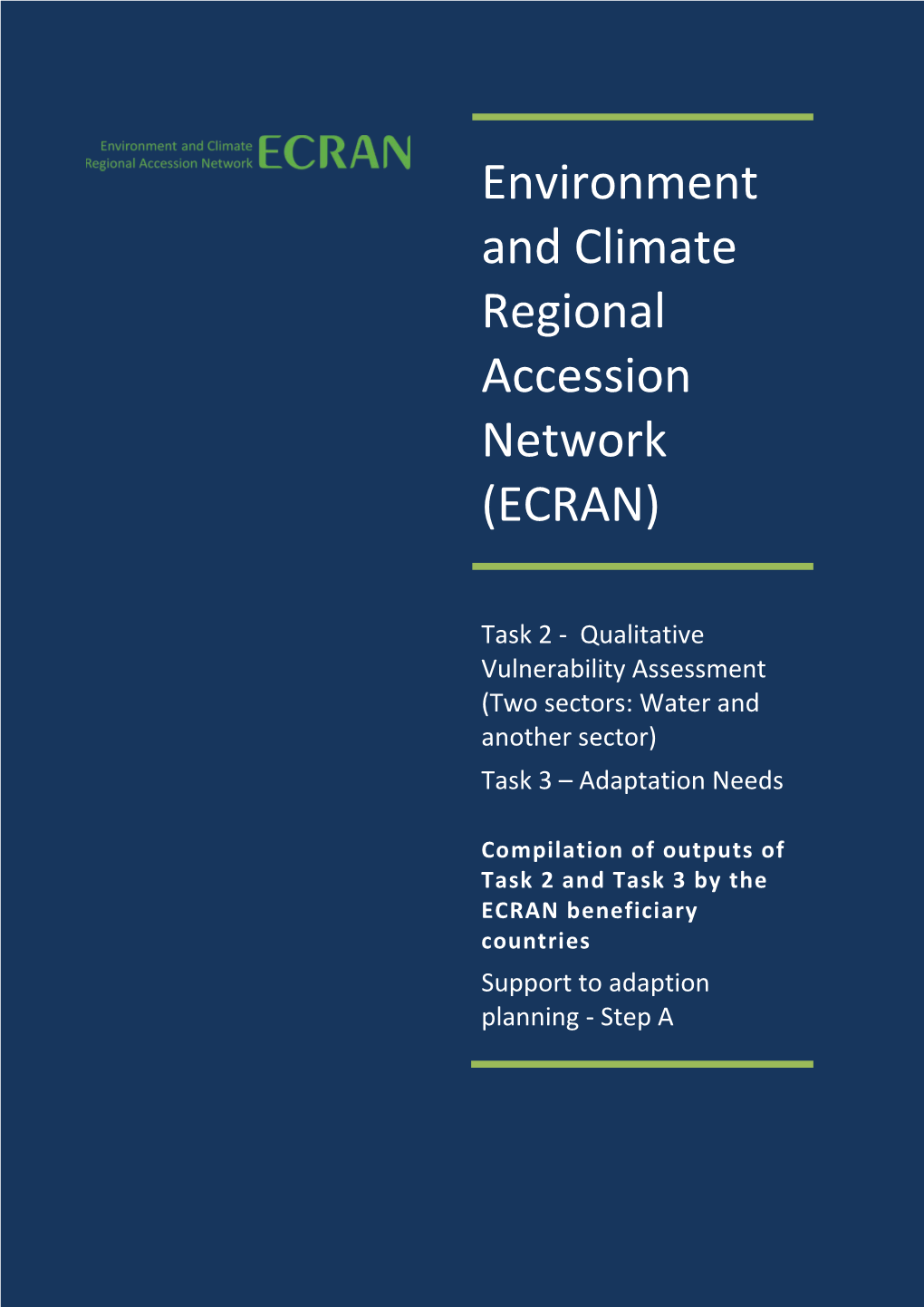 Adaptation Country Position Papers, Tasks 2 and 3, May 2015