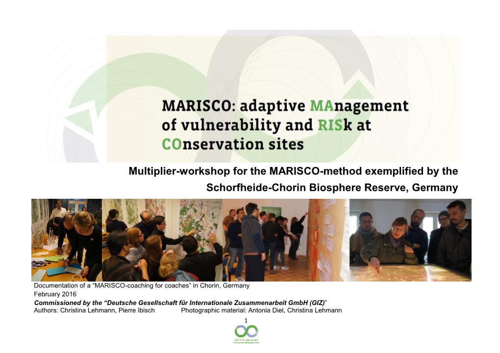 Multiplier-Workshop for the MARISCO-Method Exemplified by the Schorfheide-Chorin Biosphere Reserve, Germany