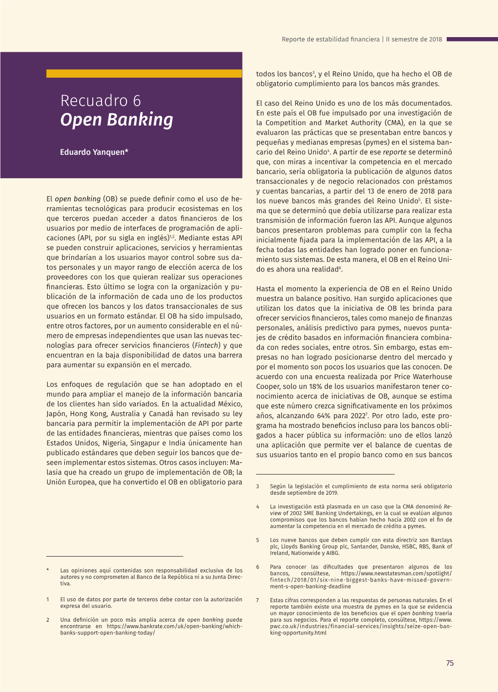 Recuadro 6. Open Banking