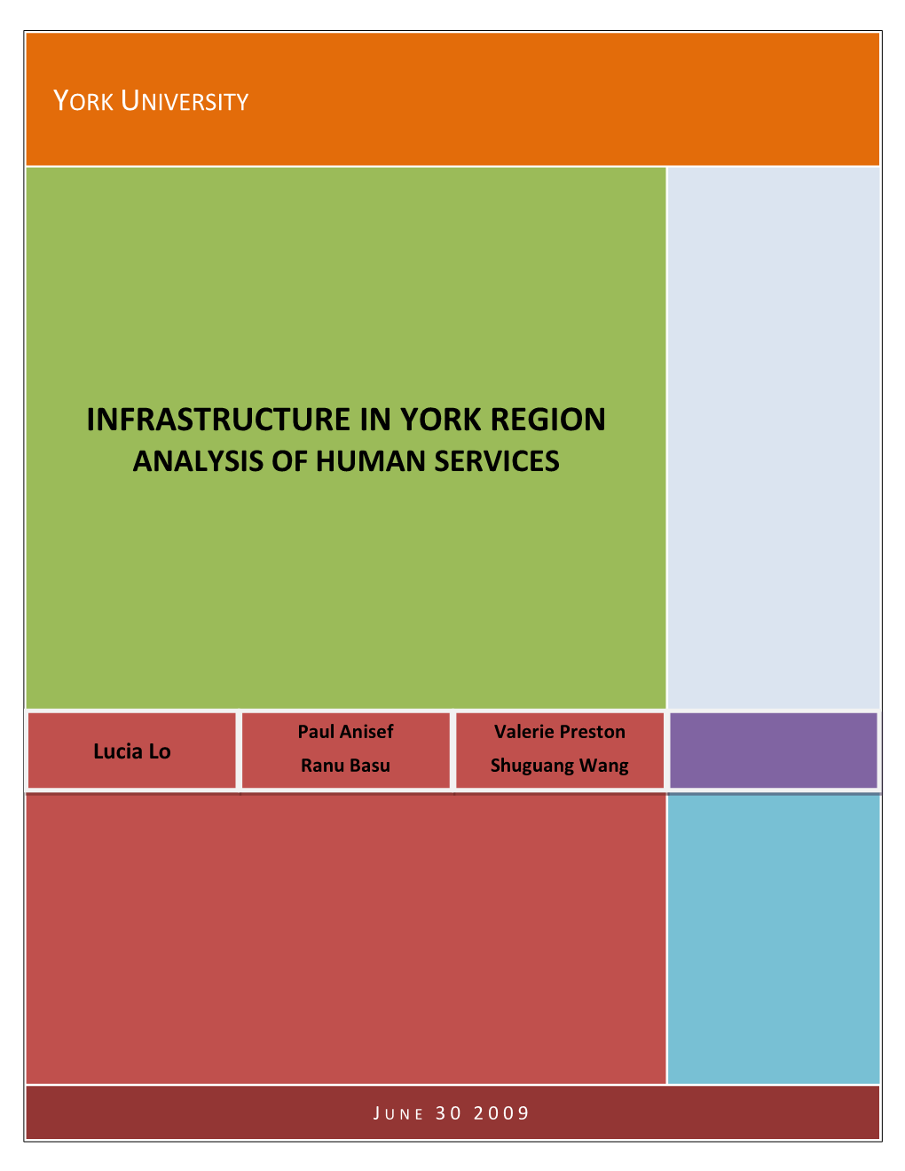 Infrastructure in York Region Analysis of Human Services