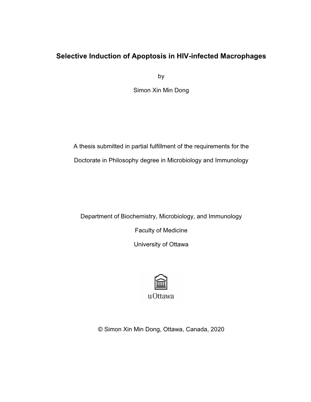 Selective Induction of Apoptosis in HIV-Infected Macrophages