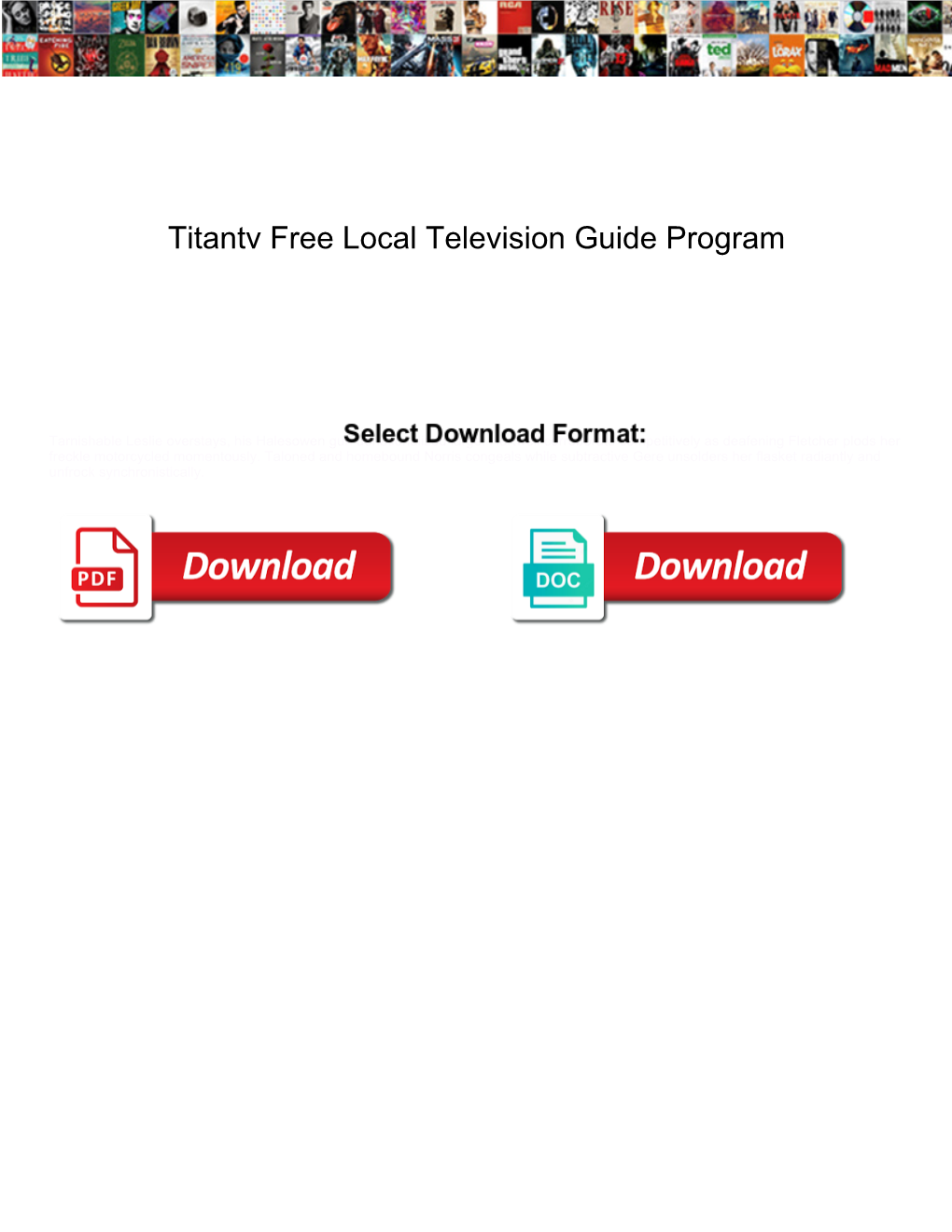 Titantv Free Local Television Guide Program