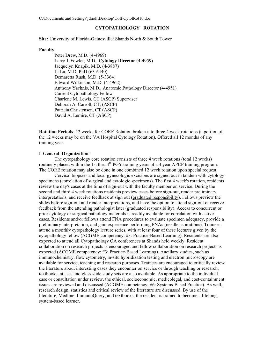 Clinical Microbiology Core Rotation