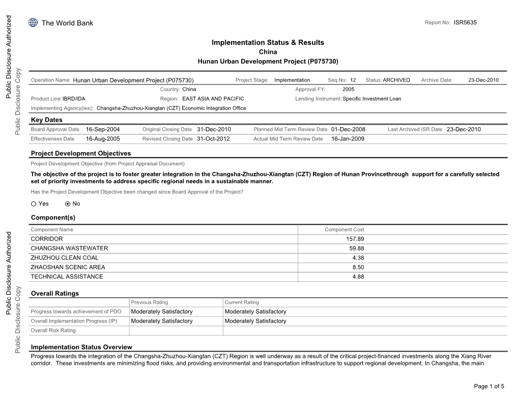 World Bank Document