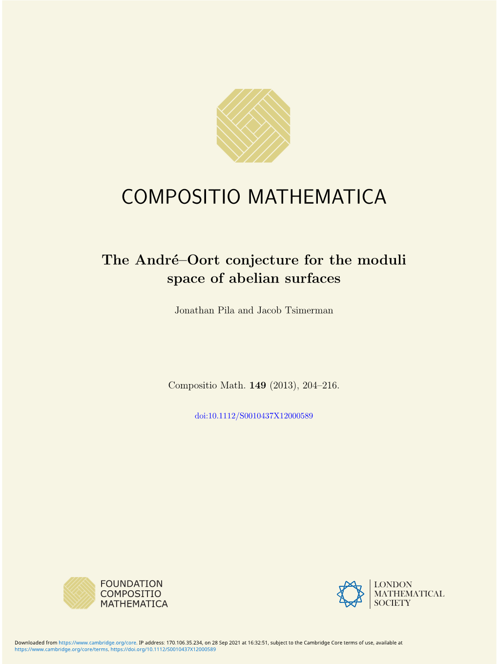 Oort Conjecture for the Moduli Space of Abelian Surfaces