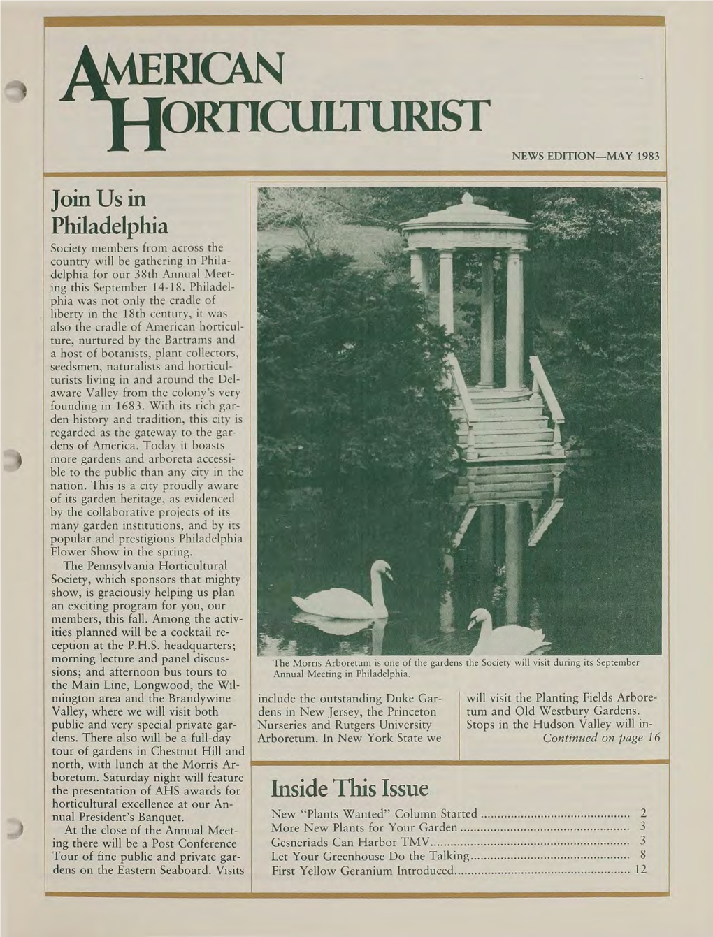 Orticulturist News Edition-May 1983