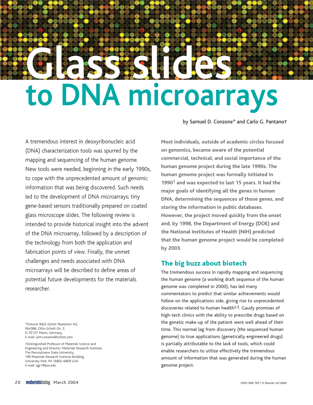 To DNA Microarrays