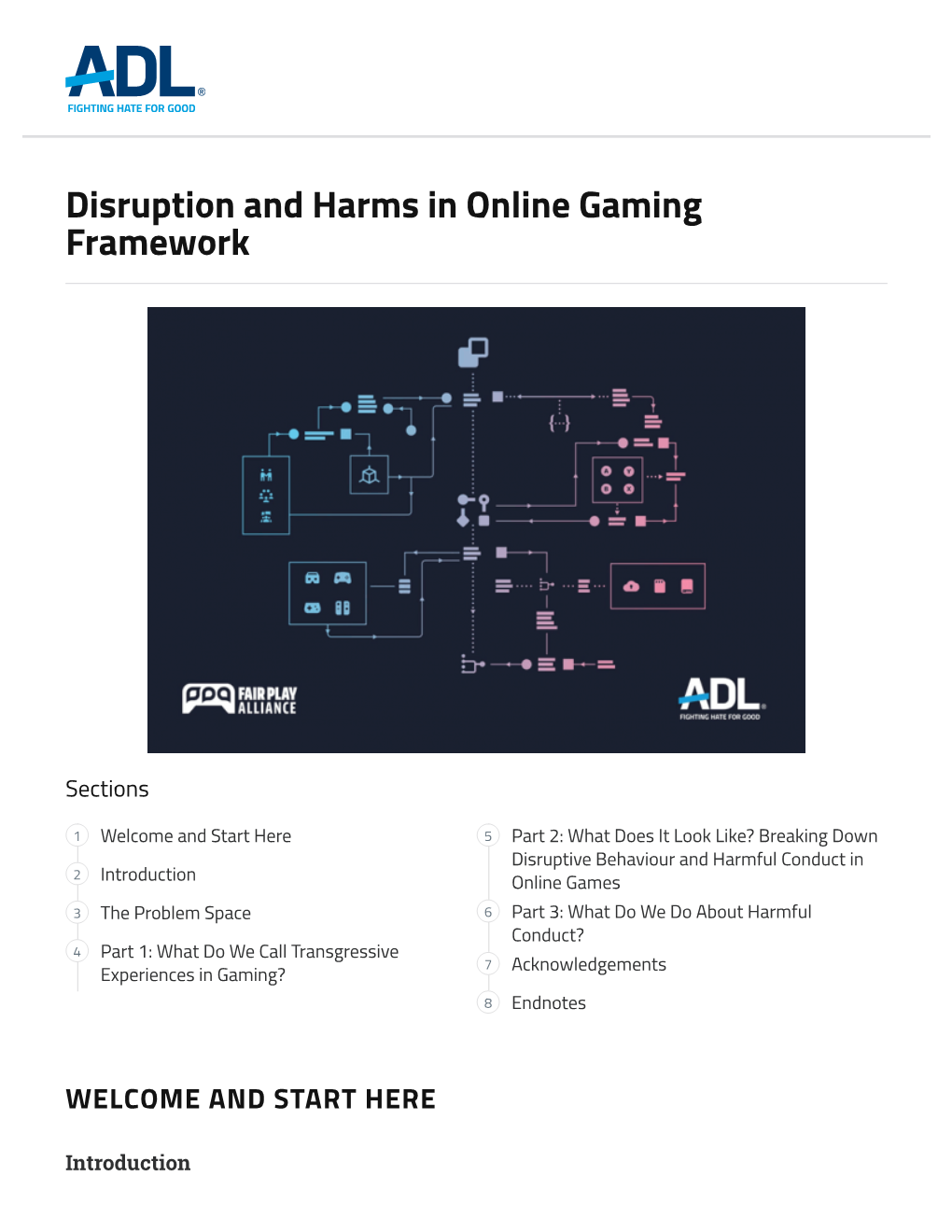 Disruption and Harms in Online Gaming Framework