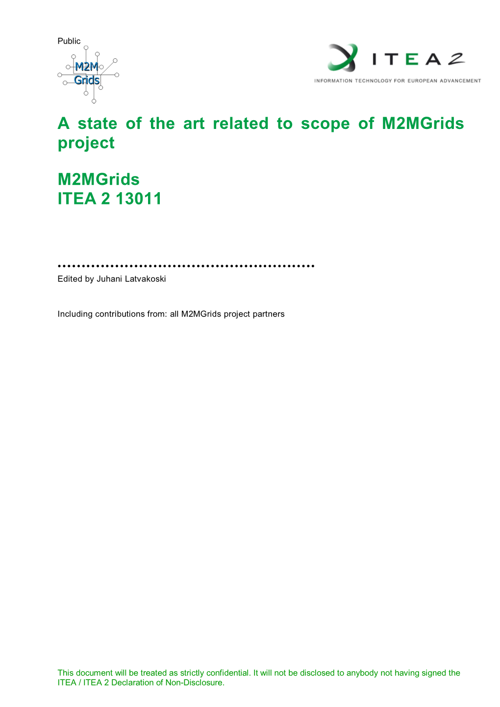 State of the Art Related to M2mgrids Scope