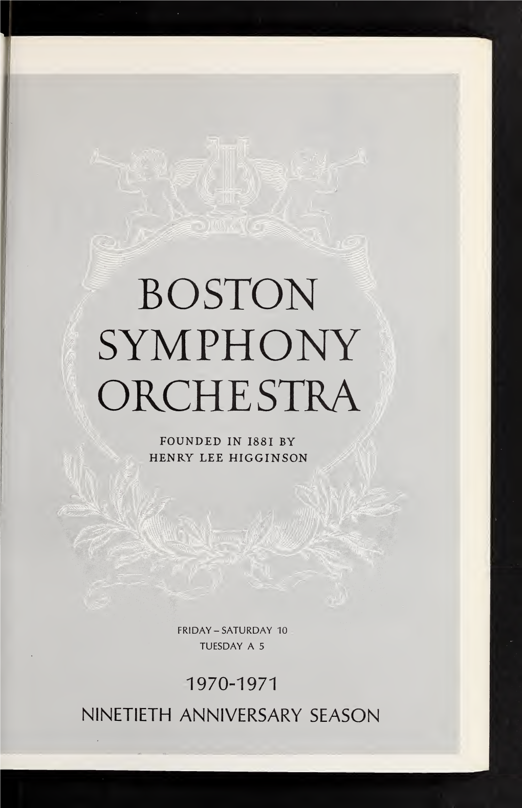 Boston Symphony Orchestra Concert Programs, Season 90, 1970