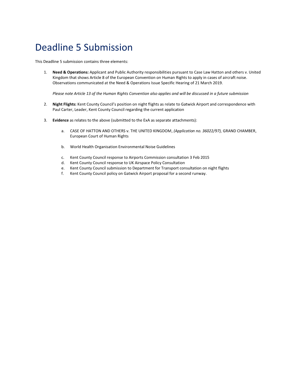 Deadline 5 Submission