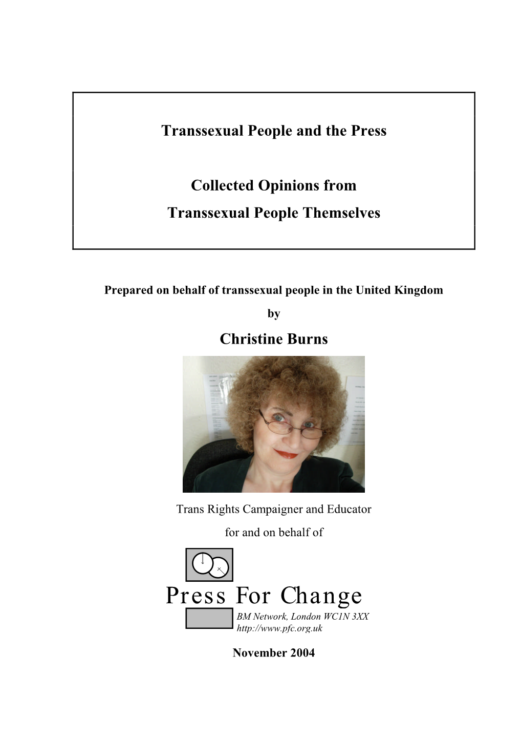 Transsexual People and the Press