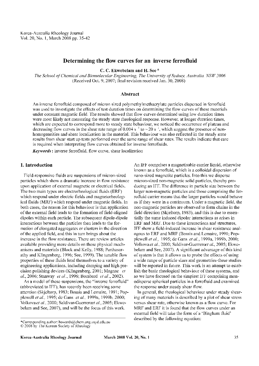 Determining the Flow Curves for an Inverse Ferrofluid