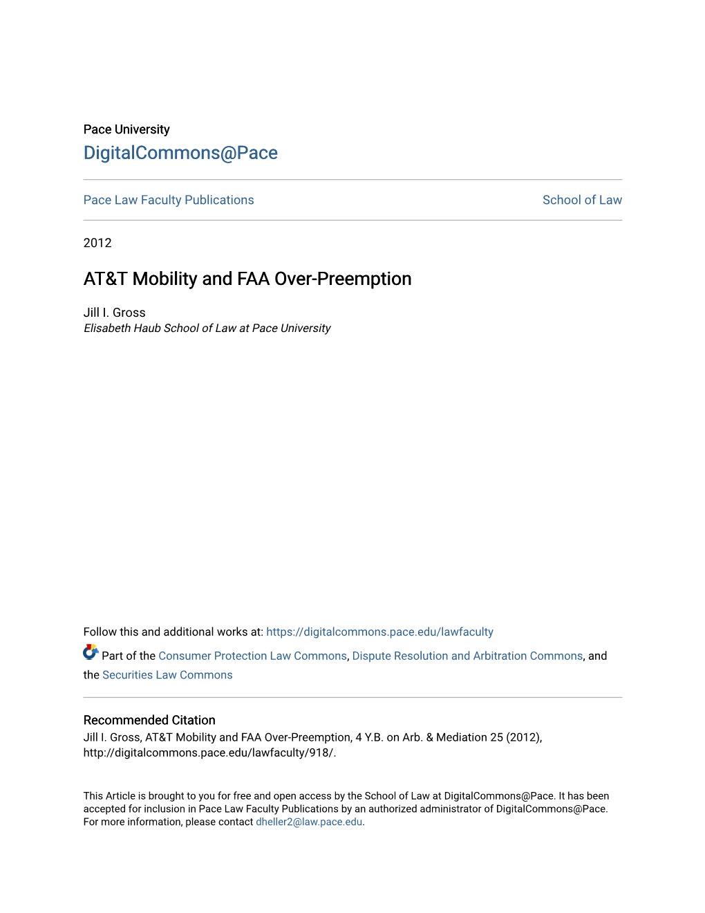 AT&T Mobility and FAA Over-Preemption