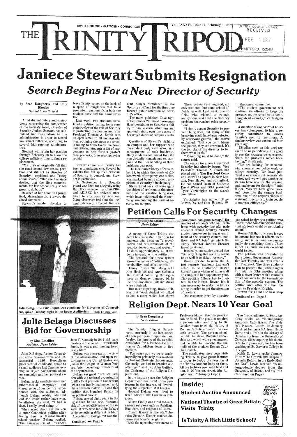 Janiece Stewart Submits Resignation Search Begins for a New Director of Security