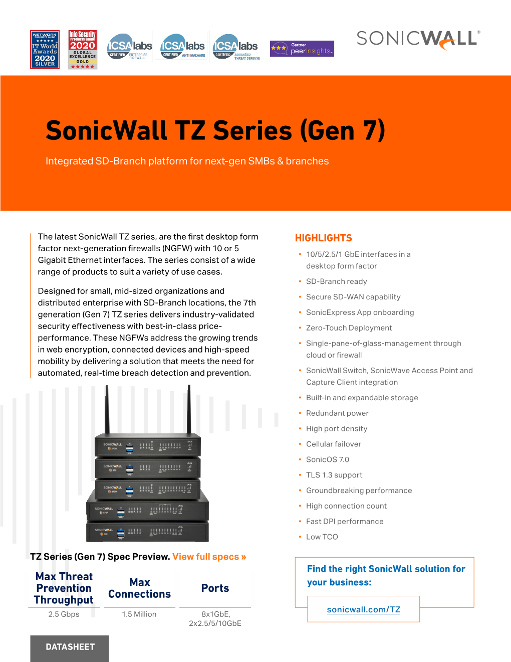 Sonicwall TZ Series (Gen 7)