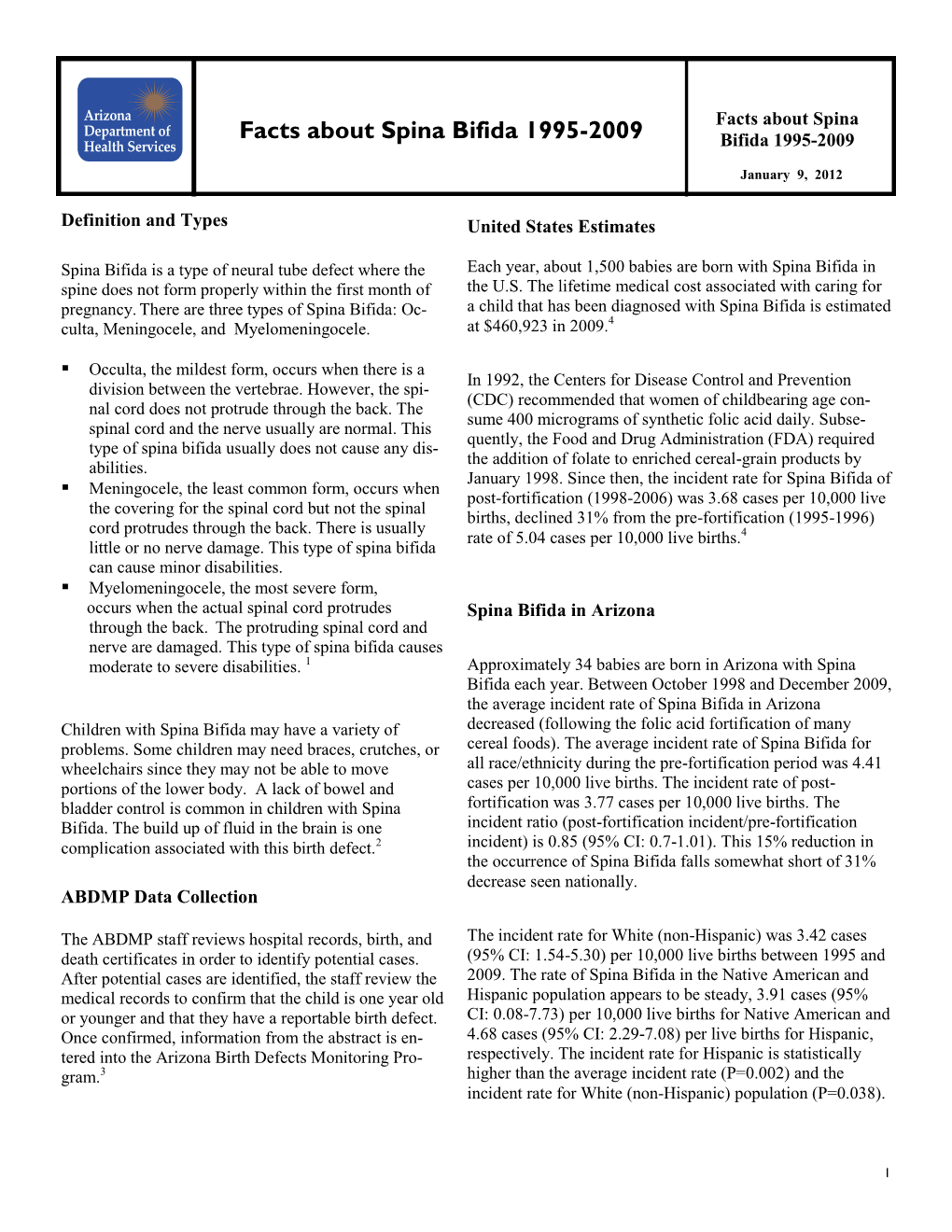 Facts About Spina Bifida 1995-2009 Bifida 1995-2009