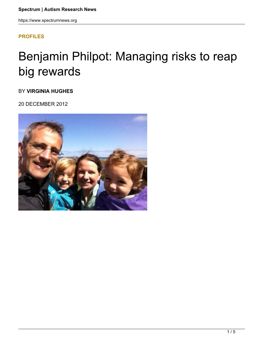 Benjamin Philpot: Managing Risks to Reap Big Rewards
