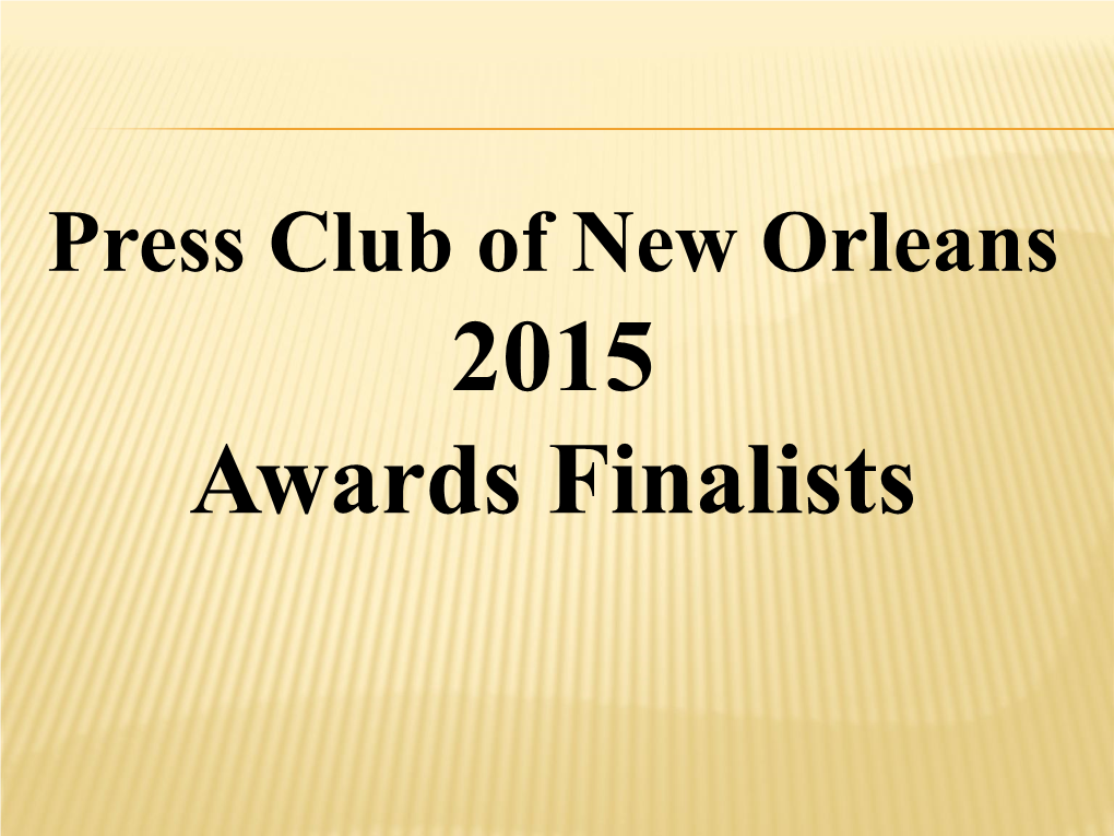 2015 Awards Finalists