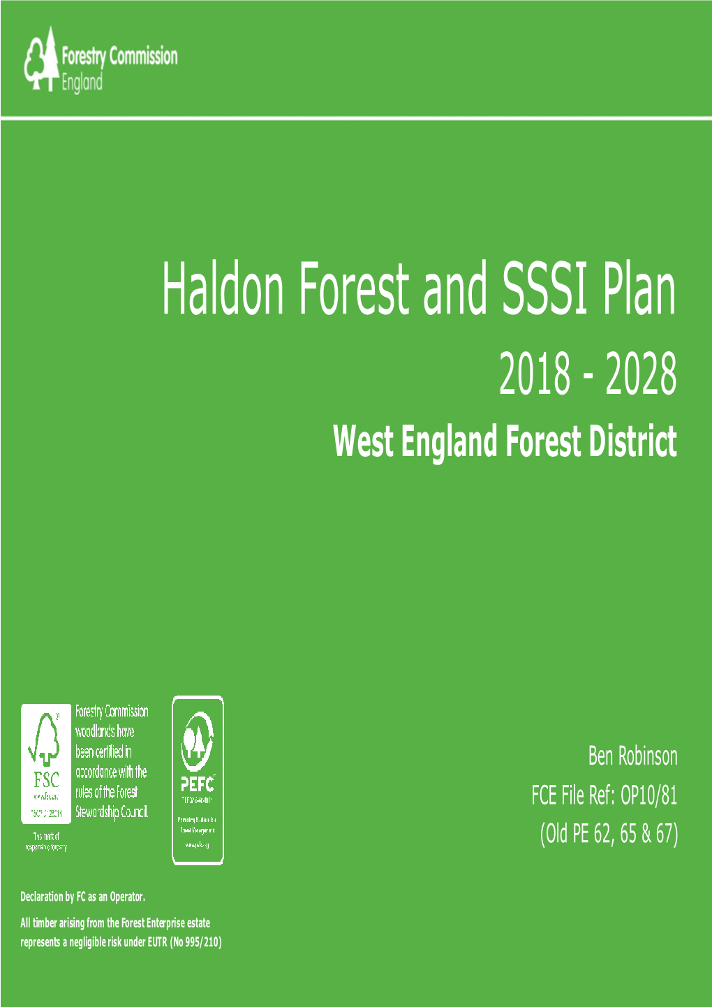 Haldon Forest & SSSI Plan 2018-28 DIGITAL