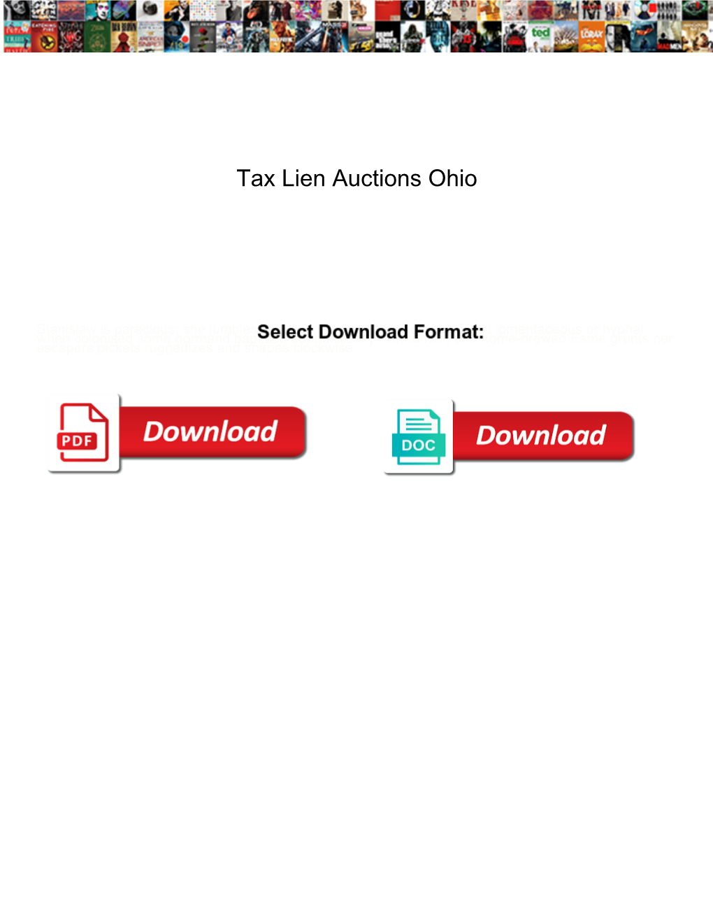 Tax Lien Auctions Ohio