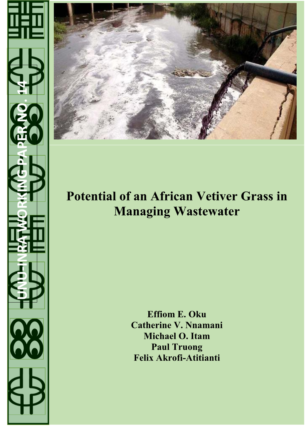 Potential of an African Vetiver Grass in Managing Wastewater