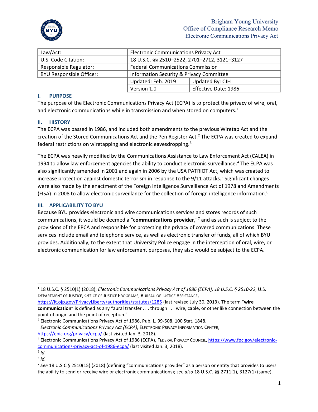 Electronic Communications Privacy Act