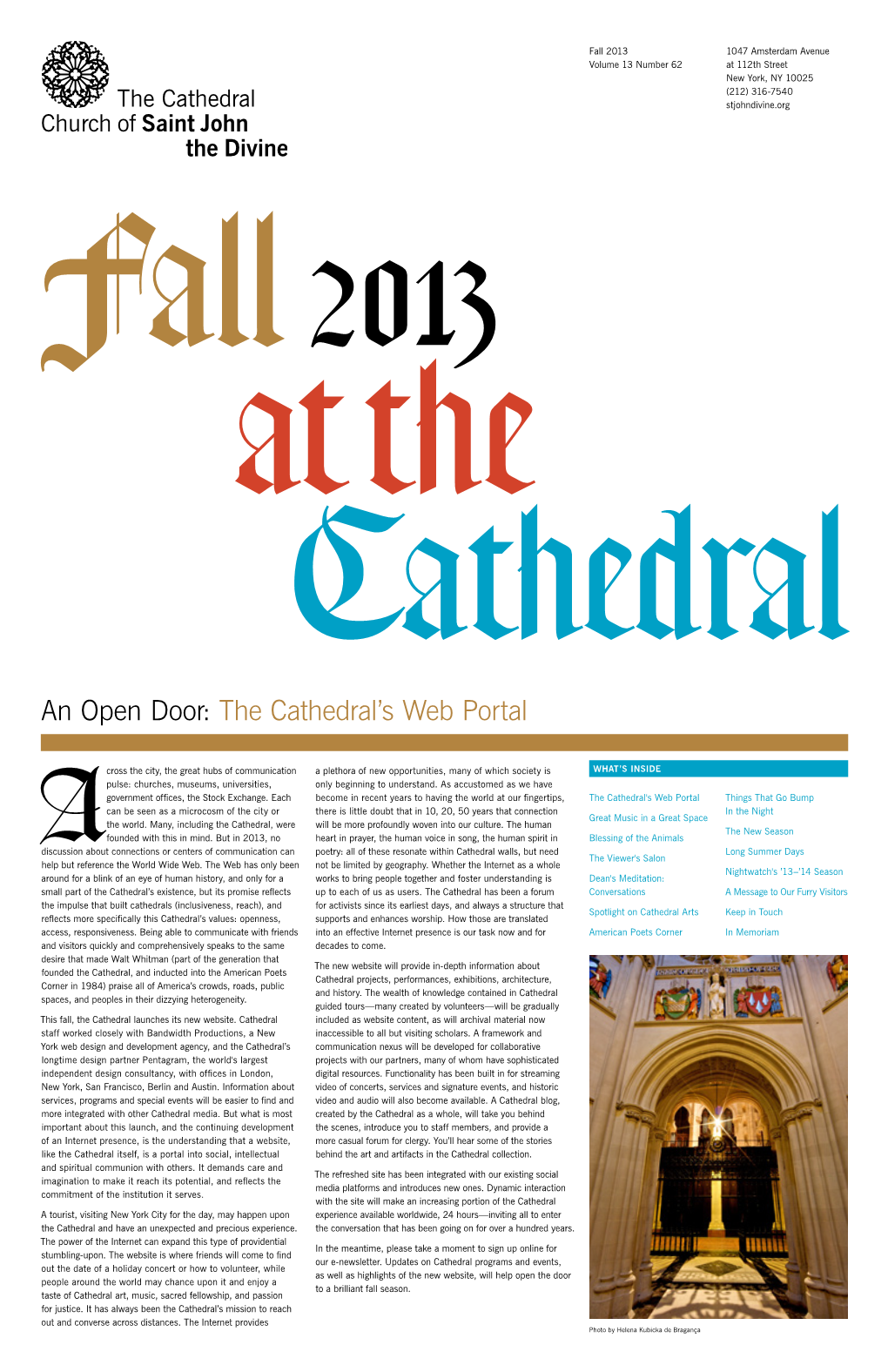 An Open Door: the Cathedral's Web Portal