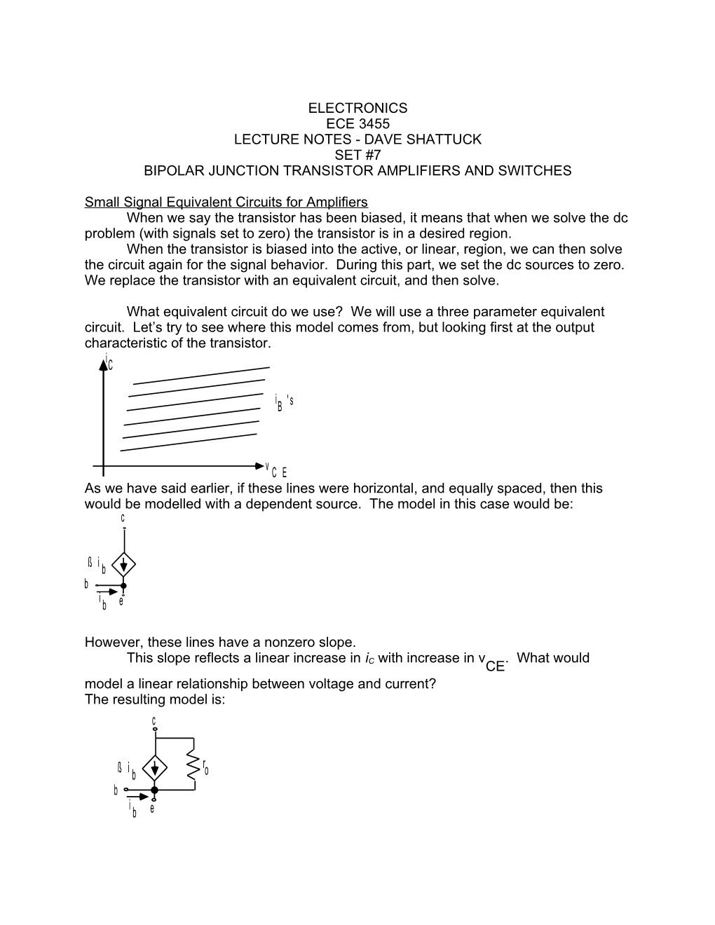 ECE 3455 Electronics Lecture Notes Set #7 Version 23