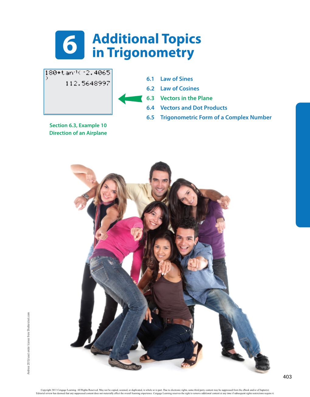 Chapter 6 Additional Topics in Trigonometry