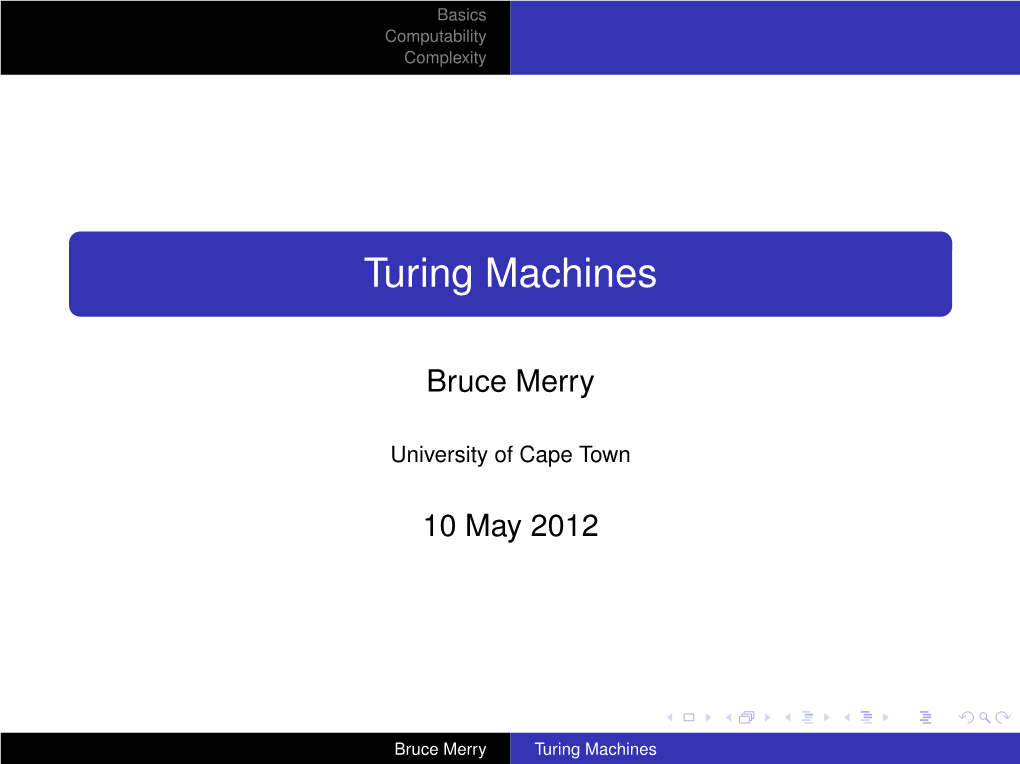 Turing Machines