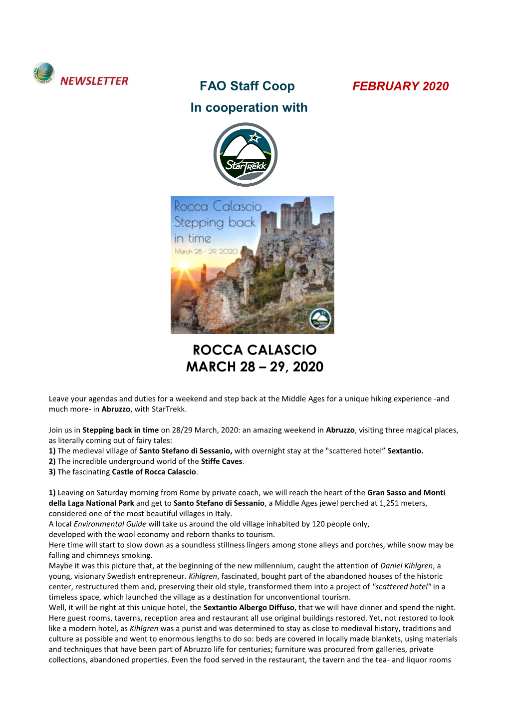 Rocca Calascio March 28 – 29, 2020