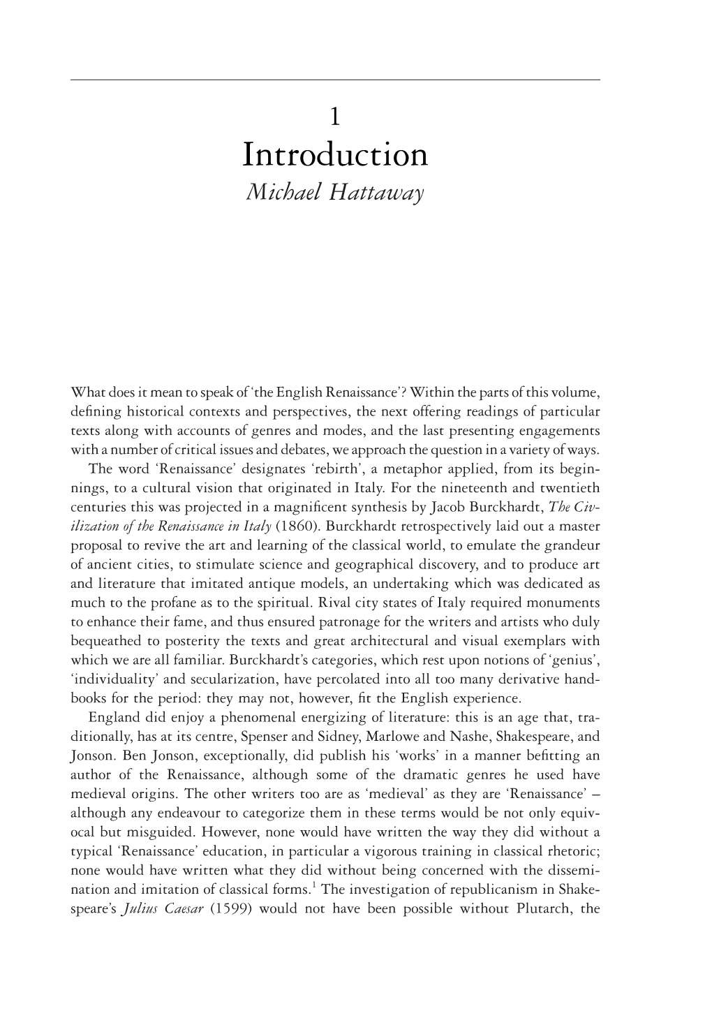 Introduction Michael Hattaway