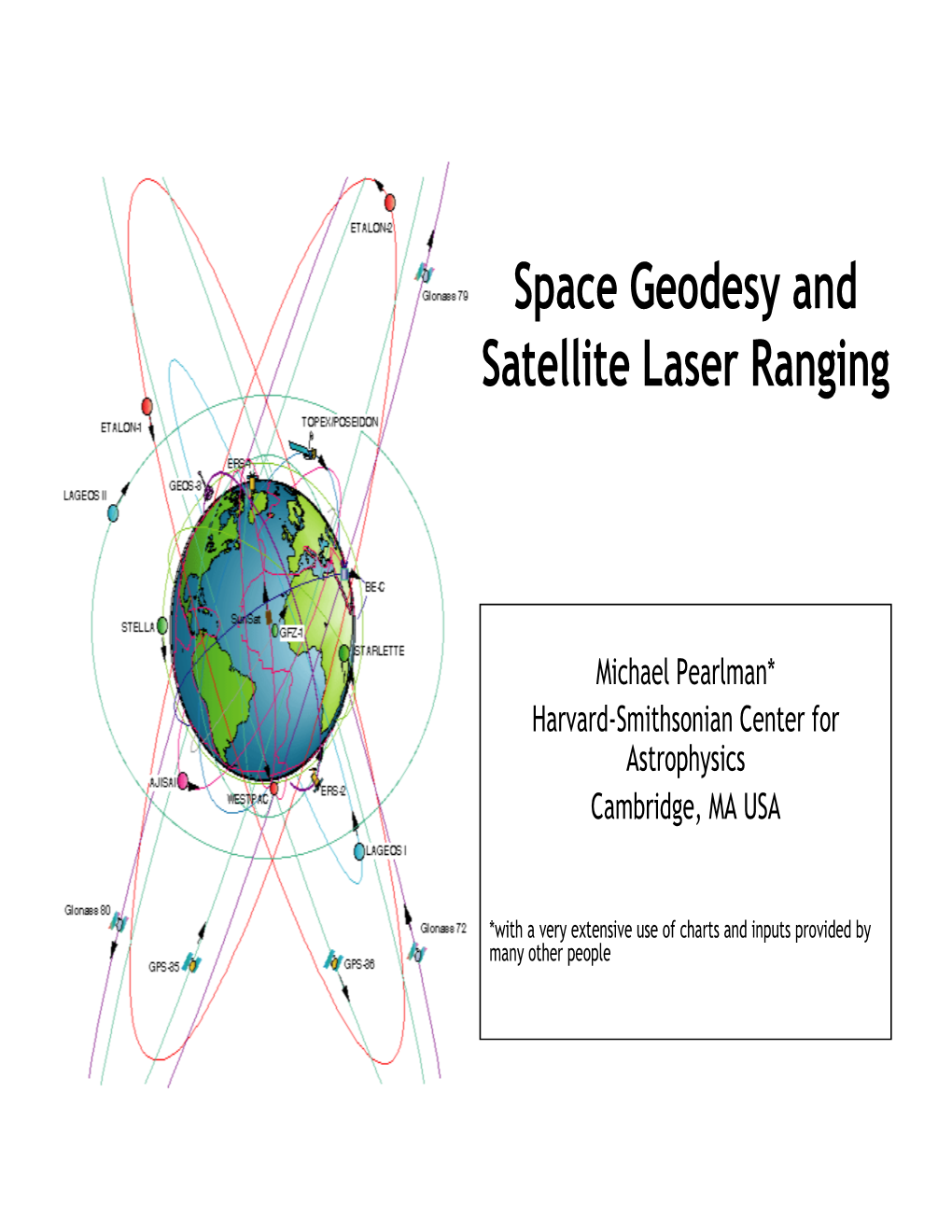 Space Geodesy and Satellite Laser Ranging