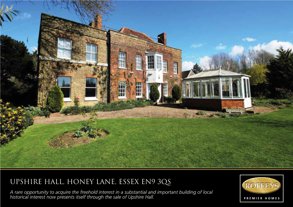Upshire Hall, Honey Lane, Essex En9 3Qs