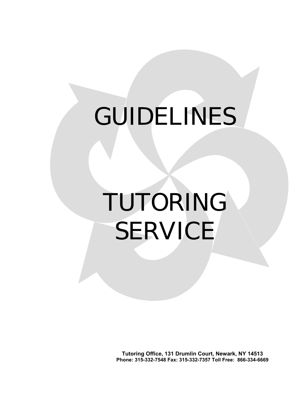 1. Arrange a Mutually Convenient Time for Tutoring. a Responsible Adult, 18 Years