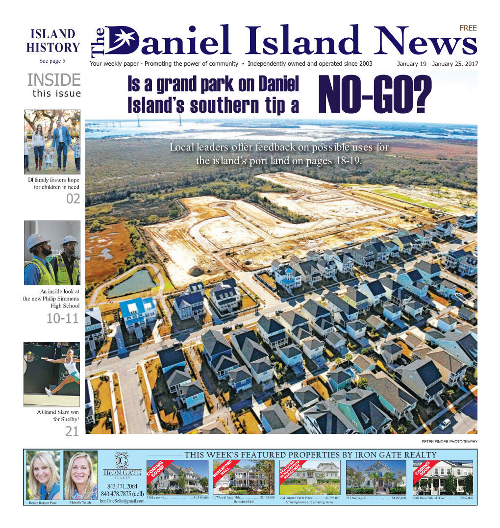 Is a Grand Park on Daniel Island's Southern Tip a NO-GO?