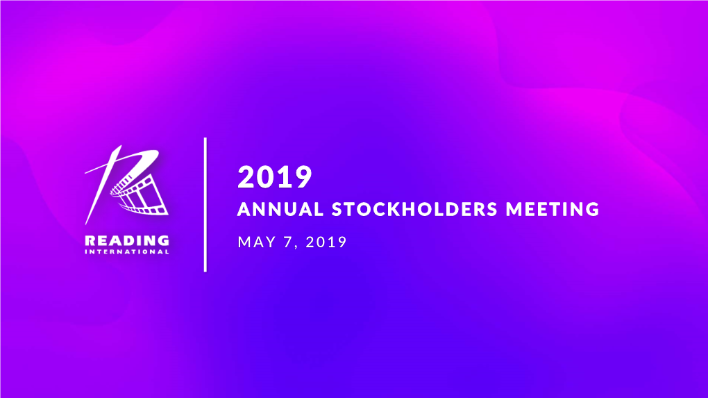 Annual Stockholders Meeting