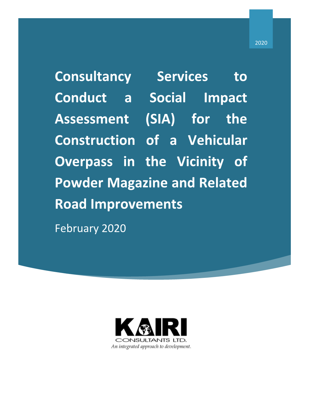 Consultancy Services to Conduct a Social Impact Assessment (SIA)
