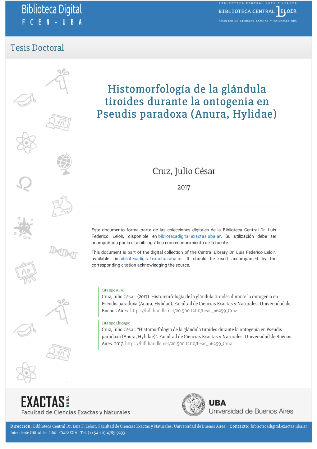 Histomorfología De La Glándula Tiroides Durante La Ontogenia En Pseudis Paradoxa (Anura, Hylidae)