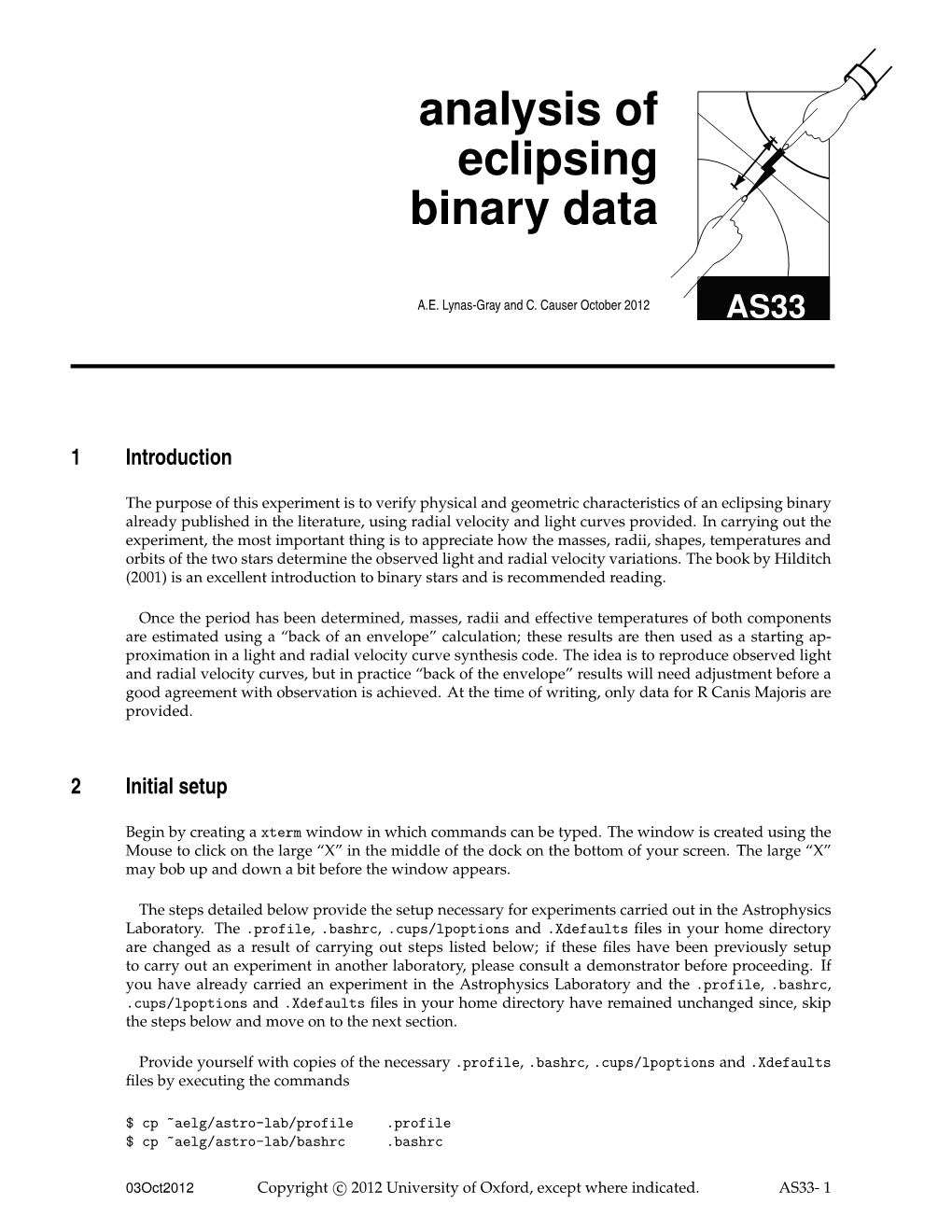 Analysis of Eclipsing Binary Data