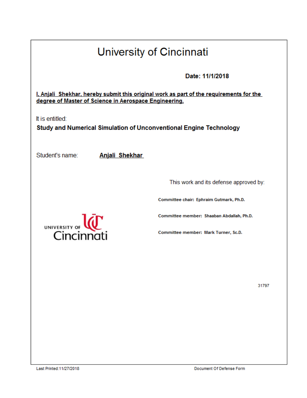 Study and Numerical Simulation of Unconventional Engine Technology