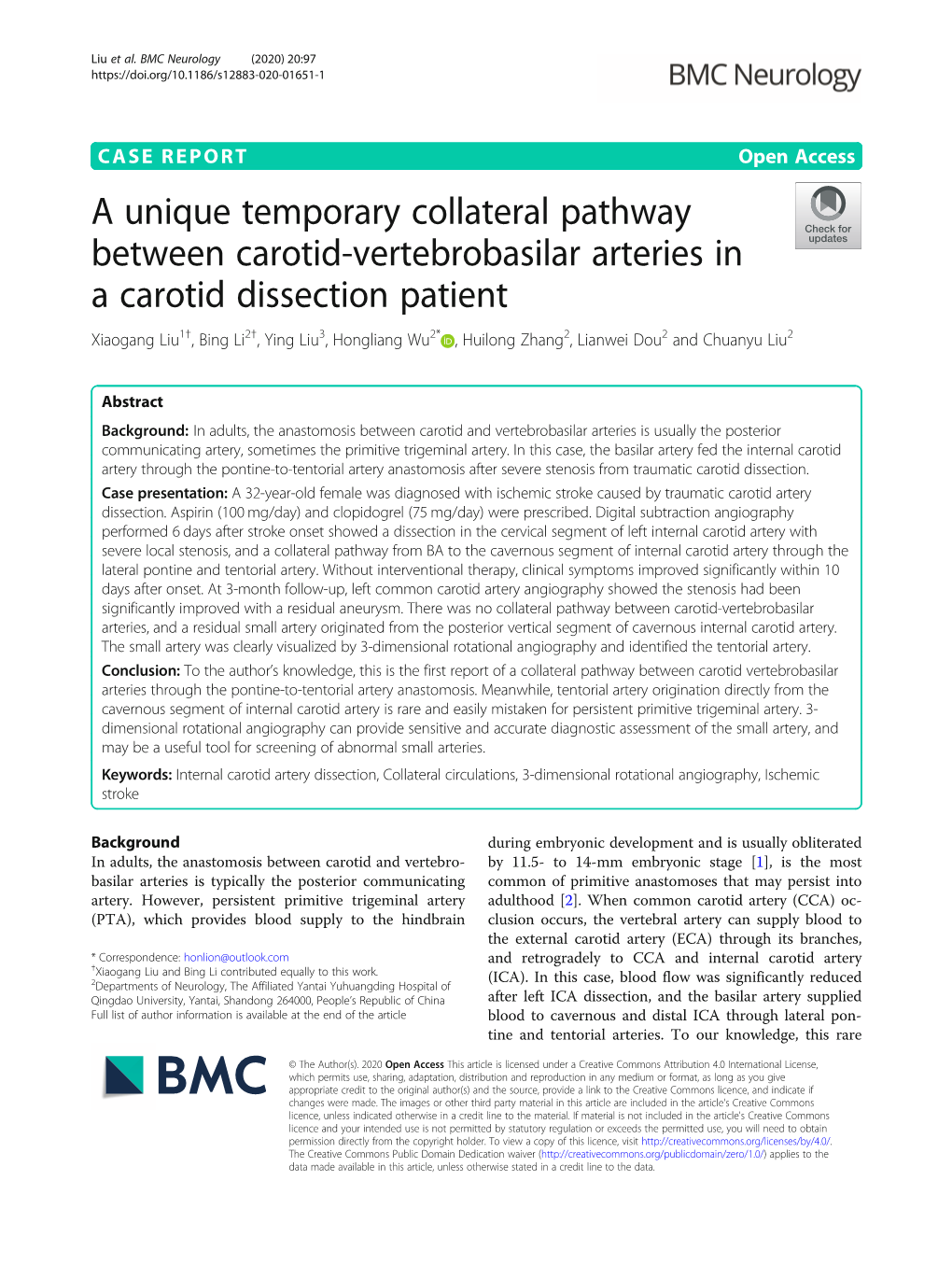 A Unique Temporary Collateral Pathway Between Carotid-Vertebrobasilar