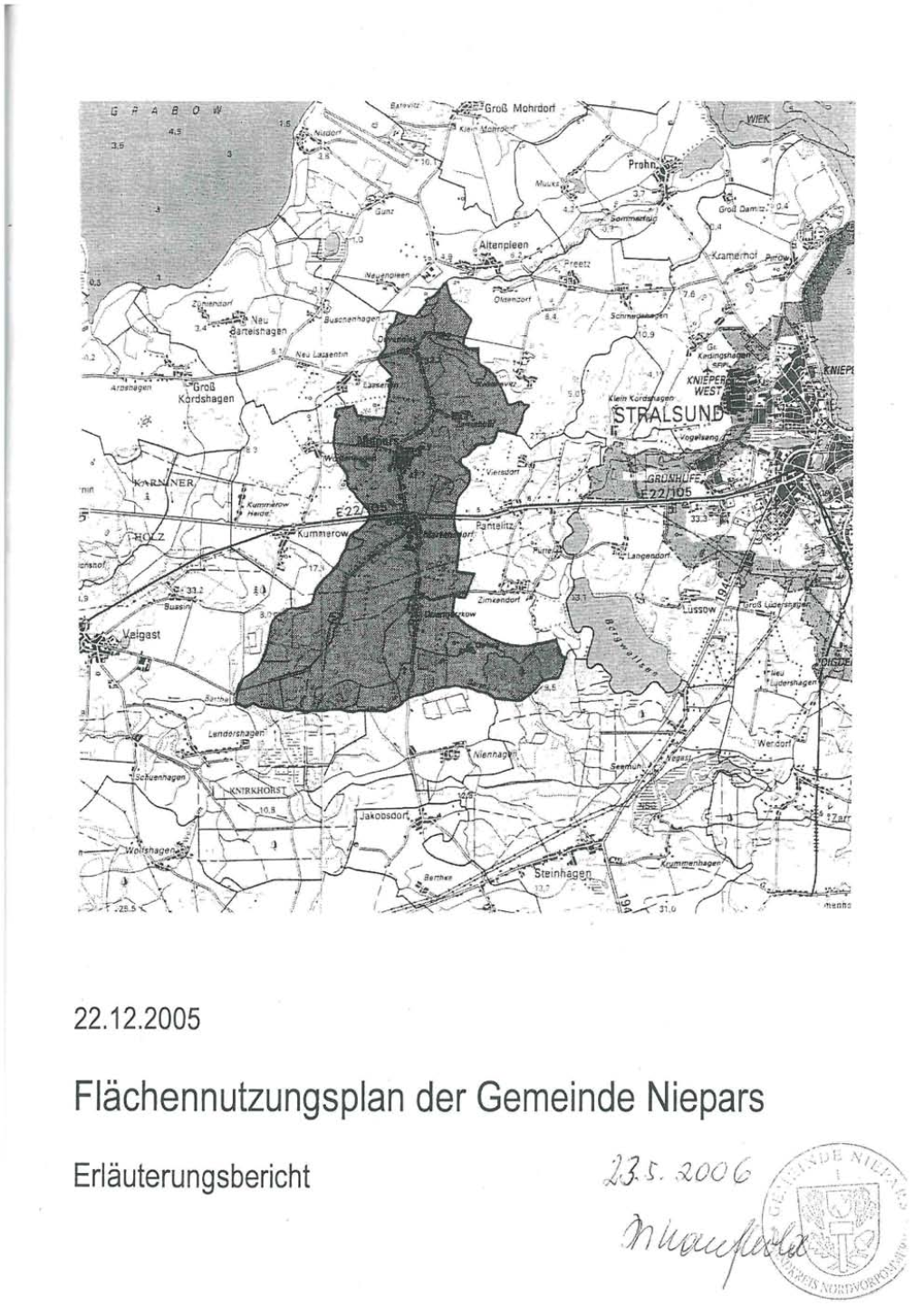 Flächennutzungsplan Der Gemeinde Niepars