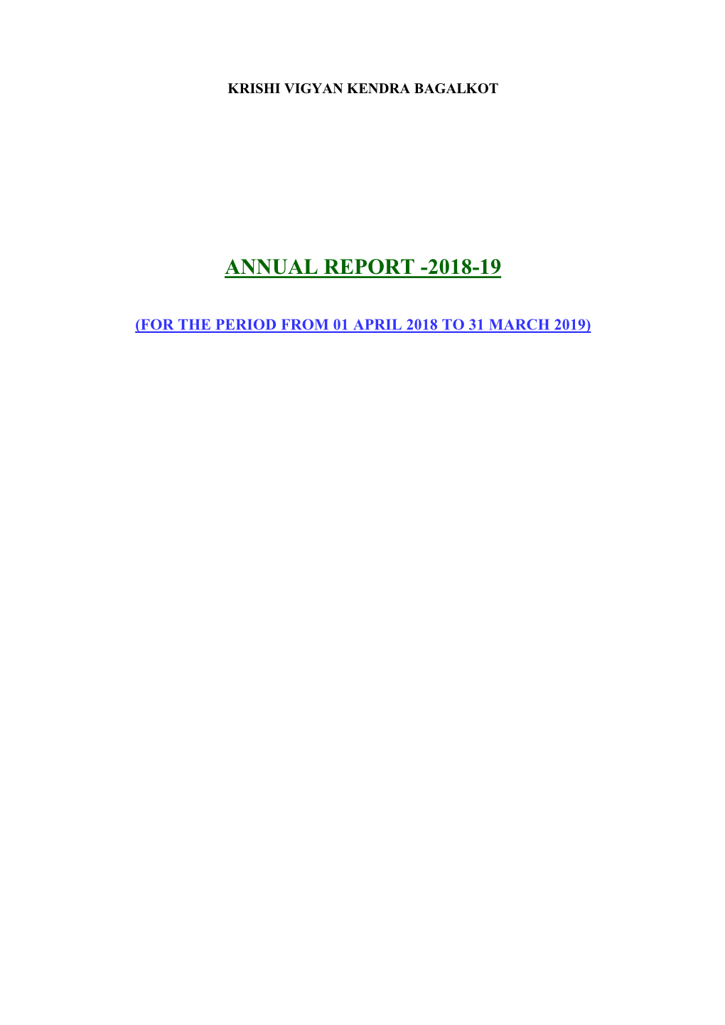 Annual Report 2018-19