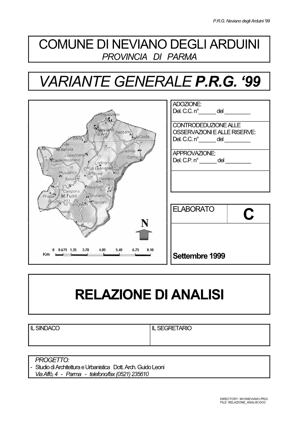 Variante Generale P.R.G. ‘99